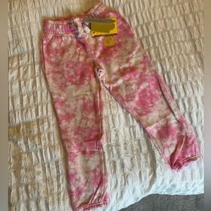 Pink Tie-dye Drawstring Joggers
